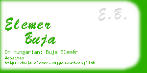 elemer buja business card